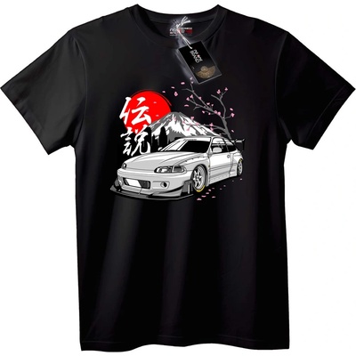 NOONEBRAND Тениска Японска Легендарна Кола - 7XL, White