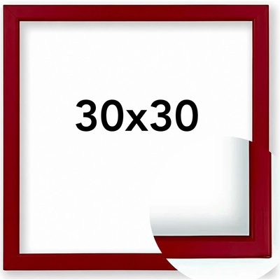 Fotorámeček 23 Rozměr: 30 x 30 cm, Barva: Červená, Typ zasklení: Plexi
