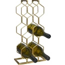 EXCELLENT Stojan na víno kovový 8 fliaš zlatá KO-C37880420