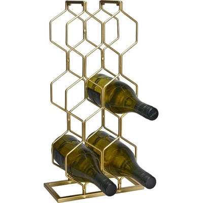 EXCELLENT Stojan na víno kovový 8 fliaš zlatá KO-C37880420