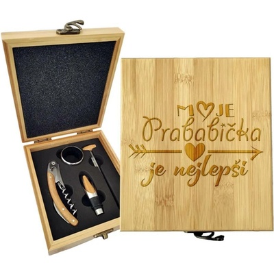 Sablio Dárková sada na víno Moje prababička je nejlepší: 147×168×49 mm