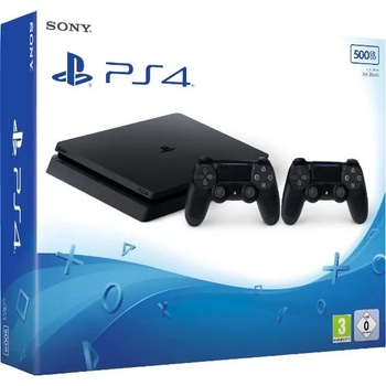 Sony PlayStation 4 Slim Jet Black 500GB (PS4 Slim 500GB) + DualShock 4 Controller