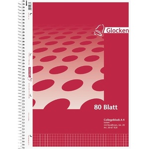 Brunnen Glocken A4 80l сгъваем кариран тефтер със спирала 5067828 (5067828)