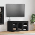 vidaXL ТВ шкаф ELST 80 x 35 x 40 см Черно Инженерна дървесина (891275)
