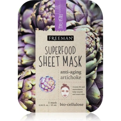 Freeman Superfood Artichoke платнена маска със стягащ ефект 25ml
