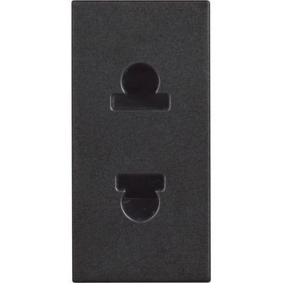 BTicino RG4125 Контакт 2P 16A 127/250V с детска защита, евро-американски стандарт, черен Classia - RG4125 (RG4125)