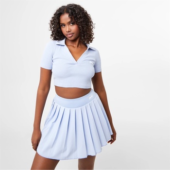 Slazenger Блуза с яка Slazenger ft. Wolfie Cindy Polo Crop Top - Baby Blue