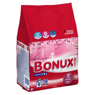 Прах за пране Bonux 3in1 Color Rose 1, 17кг
