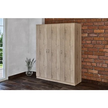 Image 1 of Мебелна фабрика НОВ ДОМ - гр. Ямбол Трикрилен гардероб Дъб Сонома (4321)