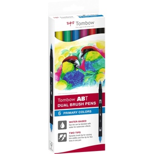 Tombow Marker ABT Dual Brush 6C-1 Основен картон (6) (ABT-6C-1)
