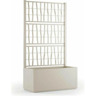 STEFANPLAST Truhlík vyvýšený záhon s mřížkou ETHICA 80x36x142cm krémově bílá
