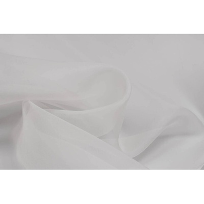 Hedvábná organza, čistě bílá