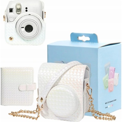 LoveInstant 2v1 sada pouzder pro Fuji Instax Mini 12 + album pro 64 fotografií / bílá