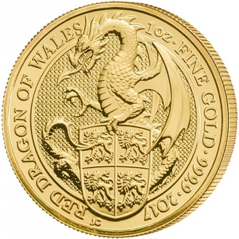 Royal Mint Zlatá minca Red Dragon Queens Beasts 2017 1 oz