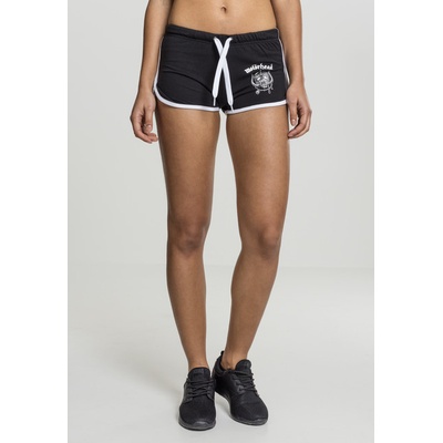 Merchcode Ladies Motörhead Logo French Terry Hotpants blk/wht