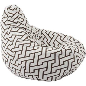 Image 1 of PUFRELAX Пуф круша за деца 4-14 г. 160л. Nirvana Light, Zappity Brown, Перящ се калъф, Пълнеж от Полистиролни перли, Гама Premium (PUF-G-NL-PT-ZAB)