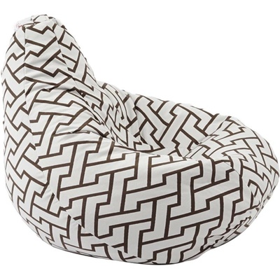 PUFRELAX Пуф круша за деца 4-14 г. 160л. Nirvana Light, Zappity Brown, Перящ се калъф, Пълнеж от Полистиролни перли, Гама Premium (PUF-G-NL-PT-ZAB)