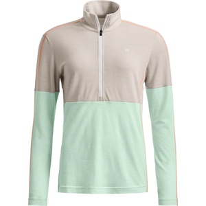 Ortovox Дамско мериносово термобельо Ortovox Women's 185 Rock'N'Wool Zip Neck Merino base layer - White Tea (115-2706-0413)