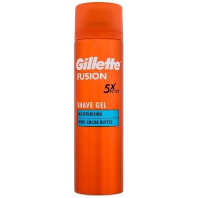 Gillette Fusion Moisturising Shave Gel хидратиращ гел за бръснене с какаово масло 200 ml за мъже