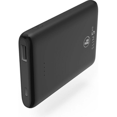 ВЪНШНА БАТЕРИЯ hama slim 5hd, 5000 mah, lipolym, usb-a, ЧЕРЕН
