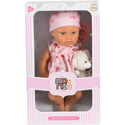 Moni Кукла Moni Toys - С розова рокля и аксесоари, 30 cm (111800)