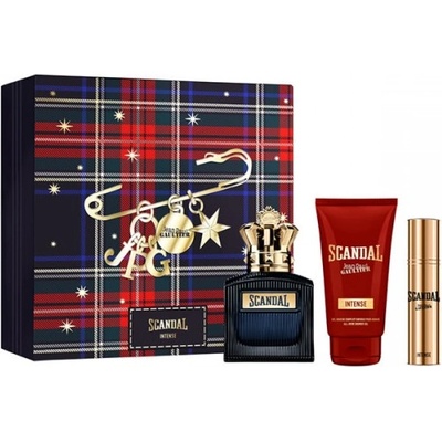 Jean Paul Gaultier Комплект за мъже Jean-Paul Gaultier Scandal Pour Homme Intense - Eau de Parfum 100 мл + 10 мл + Душ гел 75 мл