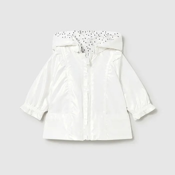 MAYORAL Яке против вятър 2 лица Бяло и бяло с точки за новородено момиче Mayoral
