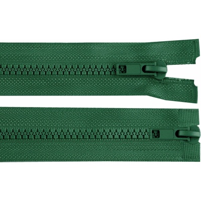 Zip kostěný dělitelný No 5 délka 85 cm - dvoucestný bundový barva 273 zelená smrková