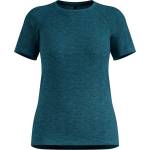 Odlo Дамска тениска Odlo Women's Essential Seamless T-Shirt Crew Neck S/S Running shirt - Reflecting Pond Melange - размер XL (916-7085-0215)