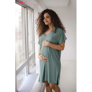 Bambusová nočná košeľa na dojčenie Moon Eucalyptus
