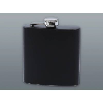 Ploskačka nerezová BLACK 210 ml