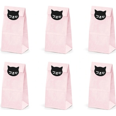 PartyDeco PartyDeco Sáčky na sladkosti - kočička – Zboží Dáma