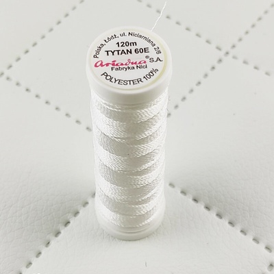 Šijacia niť Titan 60E 120 m farba biela 2500 malá