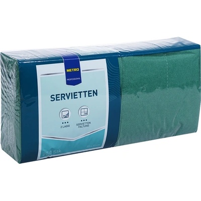 Metro Professional Салфетки тъмно зелени 33x33см 250бр