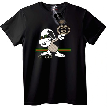 NOONEBRAND Тениска Gucci Snoopy - 2XL, Black