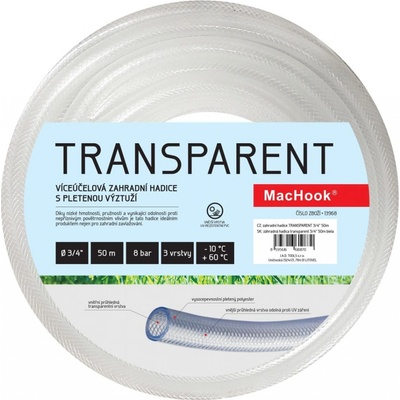 JAD TRANSPARENT 19mm 3/4" 50m bílá
