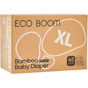 Eco Boom Бамбукови еко пелени Eco Boom Premium - Размер 5, 12-17 kg, 48 броя (ECO BOOM) - ozone