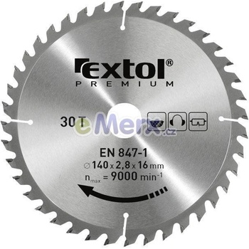 EXTOL PREMIUM 8803242 kotouč pilový s SK plátky, O 250x3,0x30mm, 60T