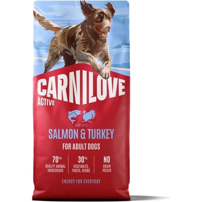 CARNILOVE Active Dog Сьомга и пуйка за възрастни кучета 12 кг