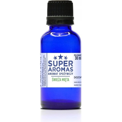 SUPER AROMAS Potravinová aróma Čerstvá mäta 30 ml