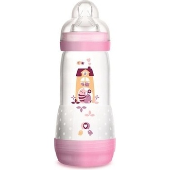 MAM Kojenecká láhev samosterilizační ANTICOLIC RŮŽOVÁ 320ml
