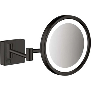 Hansgrohe AddStoris - Козметично огледало за стена, с LED осветление, матово черно 41790670 (41790670)