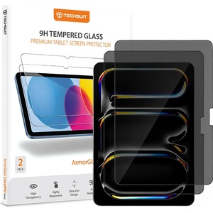 Techsuit Поверителен стъклен протектор за таблет Techsuit ArmorGlass CrystalHD (2 броя в комплект) - iPad Pro 11 (2024) / iPad Pro 11 (2025) - Прозрачен