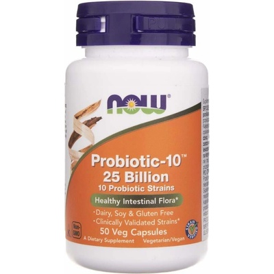 Now Foods Probiotic-10 Probiotic 25 miliárd 50 rastlinných kapsúl