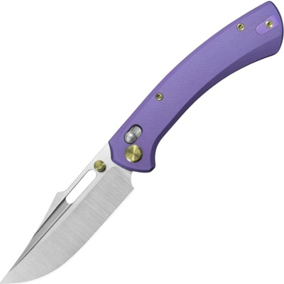 Geo Knife Strix Hand-Rubbed Satin, M390, BladeStonewash Purple blue Ti GEO2510D