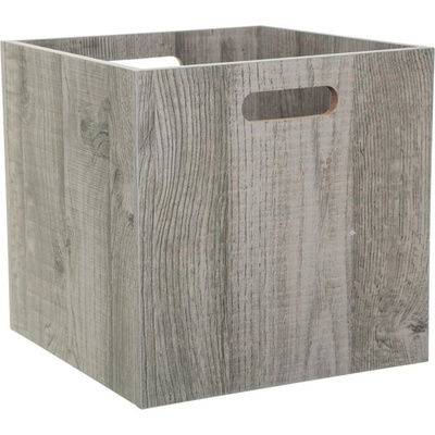 5five Simply Smart Úložný box Wood, 31x31x31 cm, šedá