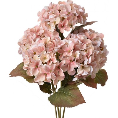 Růžová umělá květina hortenzie Hydrangea - 18*16*44 cm - Clayre & Eef
