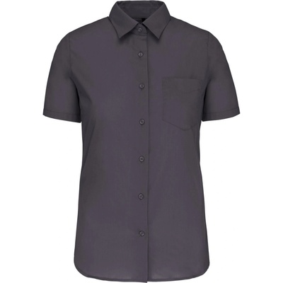 Kariban judith k548 / Дамска риза с къс ръкав - цинк 4xl (20k54815714)