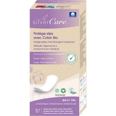 Silver Care Органични ежедневни дамски превръзки Silver Care - Анатомични, 24 броя
