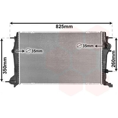 Chladič, chlazení motoru VAN WEZEL 43002616